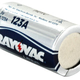 Rayovac RLCR123A CR123A 1400mAh 3V Lithium Primary (LiMnO2) Button Top Photo Battery - Bulk