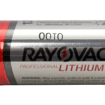 Rayovac RLCR123A CR123A 1400mAh 3V Lithium Primary (LiMnO2) Button Top Photo Battery - Bulk