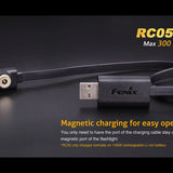 Fenix RC05 Rechargeable Flashlight with Magnetic Charging Cable - CREE XP-G2 R5 LED - 300 Lumens - Includes 1 x 14500