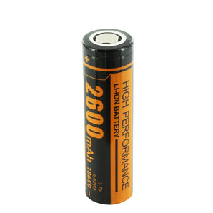 Fitorch RC260 18650 2600mAh 3.7V Unprotected Lithium Ion (Li-ion) Flat Top Battery