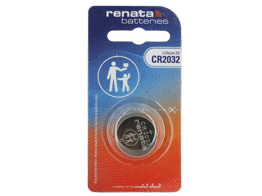 Renata CR2032-SC 225mAh 3V Lithium Primary (LiMNO2) Coin Cell Battery - 1 Piece Retail Card