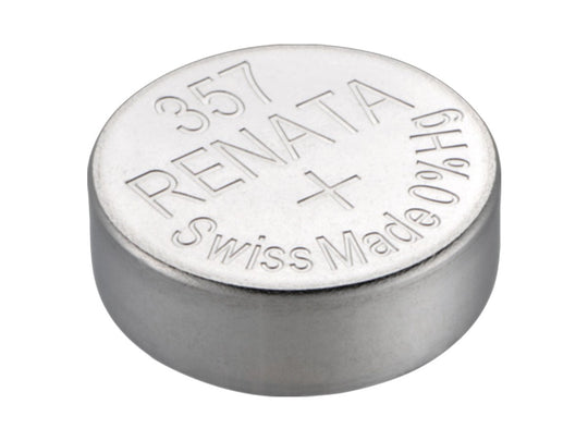 Renata 357 Battery - Positive Side View