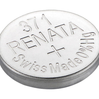 Renata 371 MPS 35mAh 1.55V Silver Oxide Coin Cell Battery - 1 Piece Tear Strip, Sold Individually