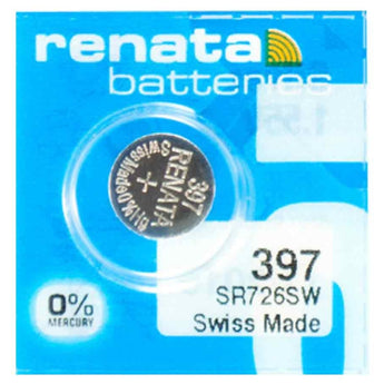 Renata 397 MP 32mAh 1.55V Silver Oxide Coin Cell Battery - 1 Piece Tear Strip, Sold Individually