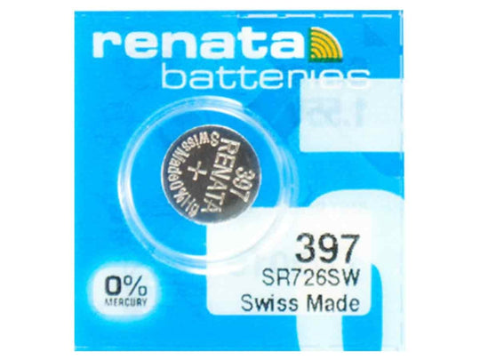 Renata 397 MP 32mAh 1.55V Silver Oxide Coin Cell Battery - 1 Piece Tear Strip, Sold Individually