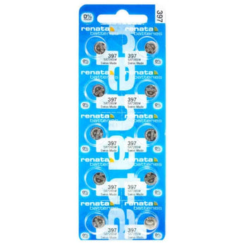 Renata 397 MP 32mAh 1.55V Silver Oxide Coin Cell Battery - 1 Piece Tear Strip, Sold Individually