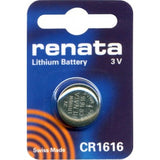 Renata CR1616-CU 50mAh 3V Lithium Primary (LiMNO2) Coin Cell Battery - 1 Piece Small Retail Card