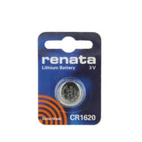 Renata CR1620-CU 68mAh 3V Lithium Primary (LiMNO2) Coin Cell Battery - 1 Piece Small Retail Card