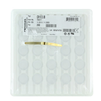 Renata CR1620 Bare Coin Cell Battery Lithium Li-MnO2 3V - Tray of 200