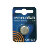 Renata CR1632-CU 125mAh 3V Lithium Primary (LiMNO2) Coin Cell Battery - 1 Piece Small Retail Card