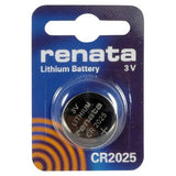 Renata CR2025-CU 165mAh 3V Lithium Primary (LiMNO2) Coin Cell Battery - 1 Piece Small Retail Card