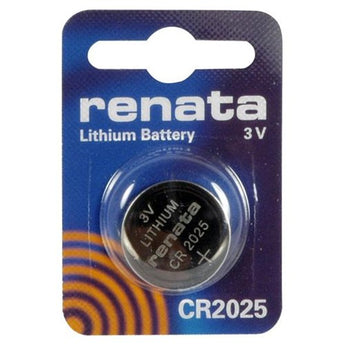 Renata CR2025-CU 165mAh 3V Lithium Primary (LiMNO2) Coin Cell Battery - 1 Piece Small Retail Card