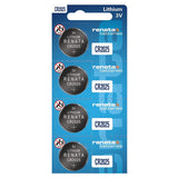 Renata CR2025 Coin Cell Battery - retail packaging 4-pack