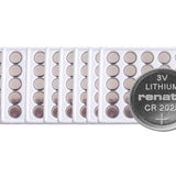 Renata CR2025 Bare Coin Cell Battery Lithium Li-MnO2 3V - Tray of 200