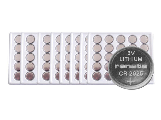Renata CR2025 Bare Coin Cell Battery Lithium Li-MnO2 3V - Tray of 200