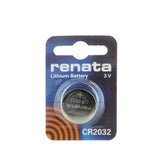 Renata CR2032-SC 225mAh 3V Lithium Primary (LiMNO2) Coin Cell Battery - 1 Piece Retail Card