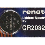 Renata CR2032-TS 225mAh 3V Lithium Primary (LiMNO2) Coin Cell Battery - 1 Piece Tear Strip, Sold Individually