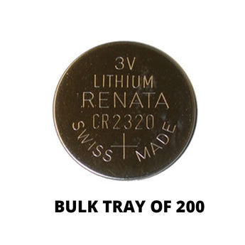 Renata CR2320 Bare Coin Cell Battery Lithium Li-MnO2 3V - Tray of 200