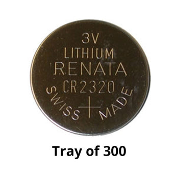 Renata CR2320 3V Coin Cell Batteries Lithium (Li-MnO2) - Tray of 300