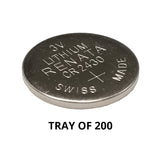 Renata CR2430 Bare Coin Cell Battery Lithium Li-MnO2 3V - Tray of 200
