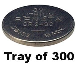 Renata CR2430 Bare Coin Cell Battery Lithium Li-MnO2 3V - Tray of 200