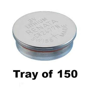 Renata CR2477 Bare Coin Cell Battery Lithium Li-MnO2 3V - Tray of 100