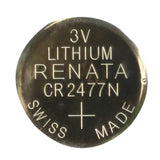 Renata CR2477-SC 950mAh 3V Lithium Primary (LiMNO2) Coin Cell Battery - 1 Piece Retail Card, Sold Individually
