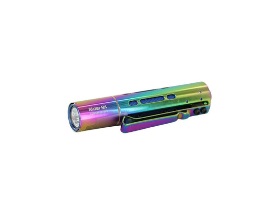 Acebeam Rider RX EDC LED Flashlight - 650 Lumens - NICHIA 219F - Includes 1 x USB-C Rechargeable 14500 - Rainbow, Blue