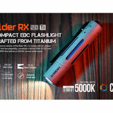 Acebeam Rider RX Ti 2.0 EDC LED Flashlight - 700 Lumens - NICHIA 519A V1 - Includes 1 x USB-C Rechargeable 14500 - Titanium - Silver or Special Edition Design