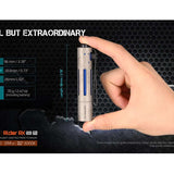 Acebeam Rider RX Ti 2.0 EDC LED Flashlight - 700 Lumens - NICHIA 519A V1 - Includes 1 x USB-C Rechargeable 14500 - Titanium - Silver or Special Edition Design