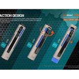 Acebeam Rider RX Ti 2.0 EDC LED Flashlight - 700 Lumens - NICHIA 519A V1 - Includes 1 x USB-C Rechargeable 14500 - Titanium - Silver or Special Edition Design