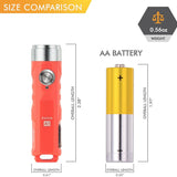 RovyVon A1 Gen 4 USB-C Rechargeable LED Keychain Flashlight -Luminus SST-20 or High CRI LED- 650 Lumens or 420 Lumens - Uses Built-in Li-ion Battery Pack - Black, Gray, Orange, or Army Green