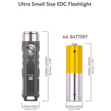 RovyVon A1 Gen 4 USB-C Rechargeable LED Keychain Flashlight -Luminus SST-20 or High CRI LED- 650 Lumens or 420 Lumens - Uses Built-in Li-ion Battery Pack - Black, Gray, Orange, or Army Green