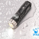 RovyVon A1 Gen 4 USB-C Rechargeable LED Keychain Flashlight -Luminus SST-20 or High CRI LED- 650 Lumens or 420 Lumens - Uses Built-in Li-ion Battery Pack - Black, Gray, Orange, or Army Green