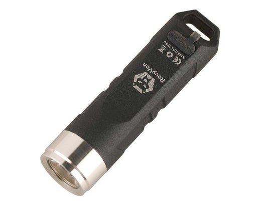 RovyVon A1 Mini Keychain Rechargeable LED Flashlight- 550 Lumens - CREE XP-G3 - Includes Built-In Li-ion Battery Pack - Grey