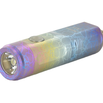 RovyVon A11 Mini Keychain Rechargeable LED Flashlight - 650 or 450 Lumens - CREE XP-G3 LED or Nichia 219C - Included Built-in Li-ion Battery Pack - Dawn in the Dark, Rainbow After Rain, or Sky Blue