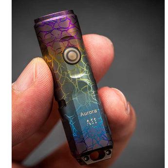 RovyVon A11 Mini Keychain Rechargeable LED Flashlight - 650 or 450 Lumens - CREE XP-G3 LED or Nichia 219C - Included Built-in Li-ion Battery Pack - Dawn in the Dark, Rainbow After Rain, or Sky Blue