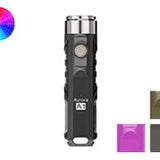 RovyVon Aurora A1 USB-C Rechargeable LED Keychain Flashlight - 650 Lumens or 450 Lumens - CREE XP-G3 or Nichia 219C - 3rd Gen - Uses Built-in 300mAh Li-Poly Battery Pack - Grey, Black, Purple, or Army Green