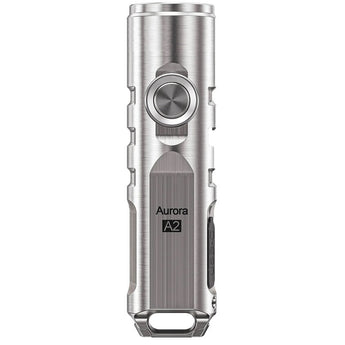 RovyVon A2 Gen 4 USB-C Rechargeable LED Keychain Flashlight -Luminus SST-20 or High CRI - 650 Lumens or 420 Lumens - Uses Built-in Li-ion Battery Pack - Silver