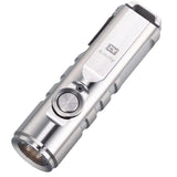 RovyVon A2 Gen 4 USB-C Rechargeable LED Keychain Flashlight -Luminus SST-20 or High CRI - 650 Lumens or 420 Lumens - Uses Built-in Li-ion Battery Pack - Silver