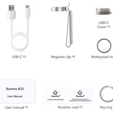 RovyVon A23 Gen 2 USB-C Rechargeable LED Flashlight - 1000 Lumens or 700 Lumens - Uses 850mAh Li-ion Battery Pack - Black or Aqua Blue - Cool White or High CRI