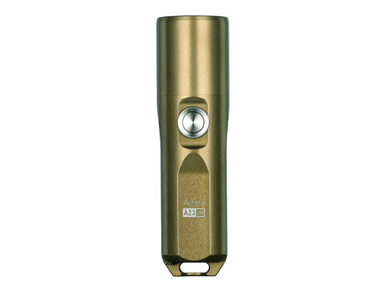RovyVon Aurora A23 Pro Compact EDC Rechargeable Flashlight - CREE XP-L or Nichia 219C LED - 1,100 Lumens - Includes 600mAh Li-Poly Battery Pack - Military Tan