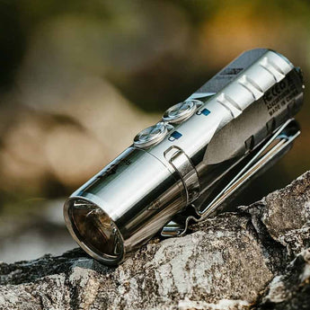 RovyVon A24 Gen 2 USB-C Rechargeable LED Flashlight - High Output or High CRI - 1000 Lumens or 700 Lumens- Uses 850mAh Li-ion Battery Pack - Titanium