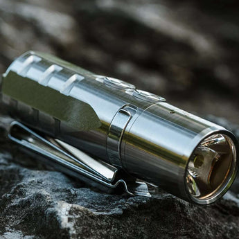 RovyVon A24 Gen 2 USB-C Rechargeable LED Flashlight - High Output or High CRI - 1000 Lumens or 700 Lumens- Uses 850mAh Li-ion Battery Pack - Titanium