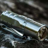 RovyVon A24 Gen 2 USB-C Rechargeable LED Flashlight - High Output or High CRI - 1000 Lumens or 700 Lumens- Uses 850mAh Li-ion Battery Pack - Titanium