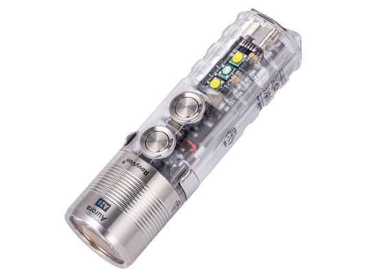 RovyVon A28 Gen 2 USB-C Rechargeable LED Flashlight - Cool White or High CRI - Multiple Side Light Options - Uses 850mAh Li-ion Battery Pack