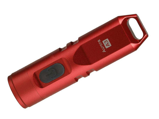 RovyVon A3 Mini Keychain Rechargeable LED Flashlight- 550 Lumens - CREE XP-G3 - Includes Built-In Li-ion Battery Pack - Red