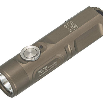 RovyVon A3 Pro Gen 4 USB-C Rechargeable LED Keychain Flashlight - Luminus SST-20 or High CRI LED - 650 or 420 Lumens - Uses Built-in Li-ion Battery Pack - Marble Gray or Desert Tan