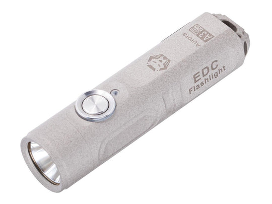 RovyVon A3 Pro Gen 4 USB-C Rechargeable LED Keychain Flashlight - Luminus SST-20 or High CRI LED - 650 or 420 Lumens - Uses Built-in Li-ion Battery Pack - Marble Gray or Desert Tan