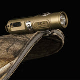 RovyVon A3 Pro Gen 4 USB-C Rechargeable LED Keychain Flashlight - Luminus SST-20 or High CRI LED - 650 or 420 Lumens - Uses Built-in Li-ion Battery Pack - Marble Gray or Desert Tan